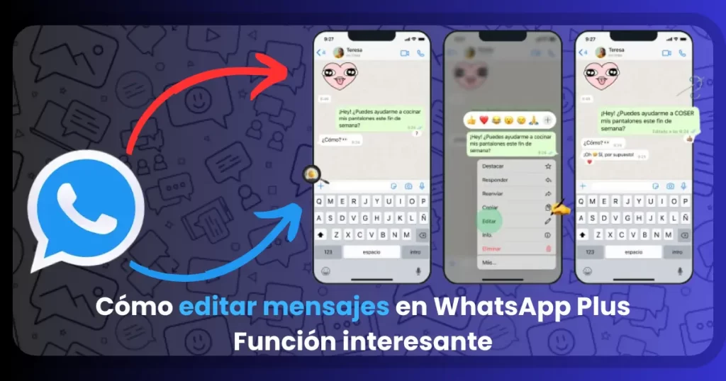 Cómo editar mensajes en WhatsApp Plus Función interesante, WhatsApp Plus,
Descargar whatsapp plus
